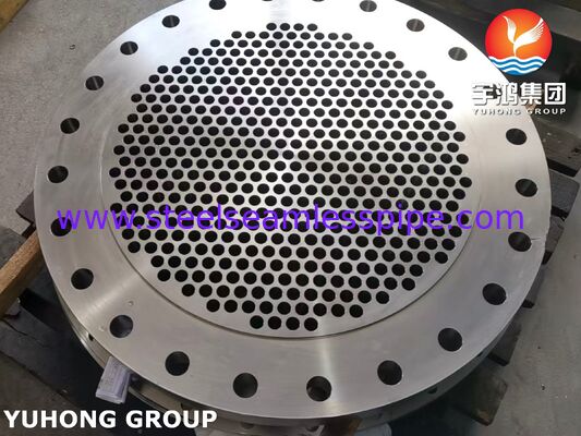 ASTM A182 F316Ti UNS S31635 हीट एक्सचेंजर के लिए फोर्गेड स्टेनलेस स्टील ट्यूब शीट