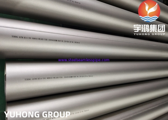 INCOLOY 800H पाइप, निकल मिश्र धातु वेल्डेड पाइप ASTM B514 B163 B407
