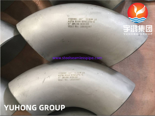 ASTM B366 WPHC276-S DN100 Sch10s 90Deg कोहनी LR B16.9