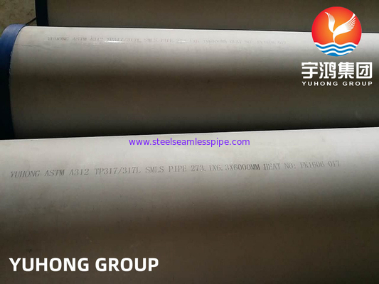 ASTM A312 TP317L स्टेनलेस स्टील सीमलेस ट्यूब 100% ET UT बॉयलर ट्यूब