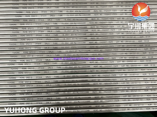 ASTM A213 A213M ASME SA213 TP304 एसएस सीमलेस हीट एक्सचेंजर ट्यूब न्यूनतम दीवार की मोटाई
