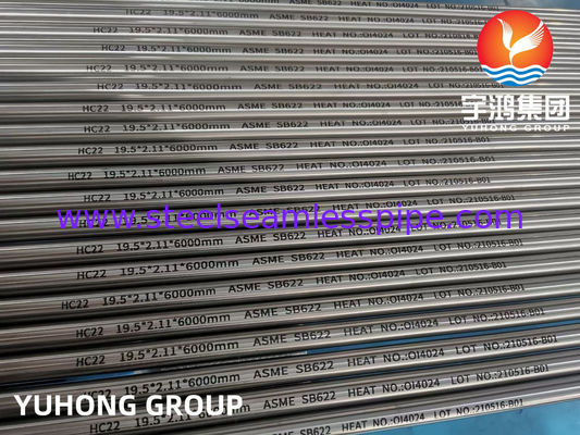 ASME SB622 Hastelloy C22, UNS N06022, 2.4602 हीटर के लिए निकेल मिश्र धातु सीमलेस ट्यूब