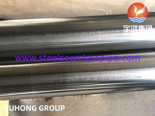 ASTM B729 UNS NO8020 (ALLOY20/2.4660) निकेल अलॉय स्टील सीमलेस पाइप